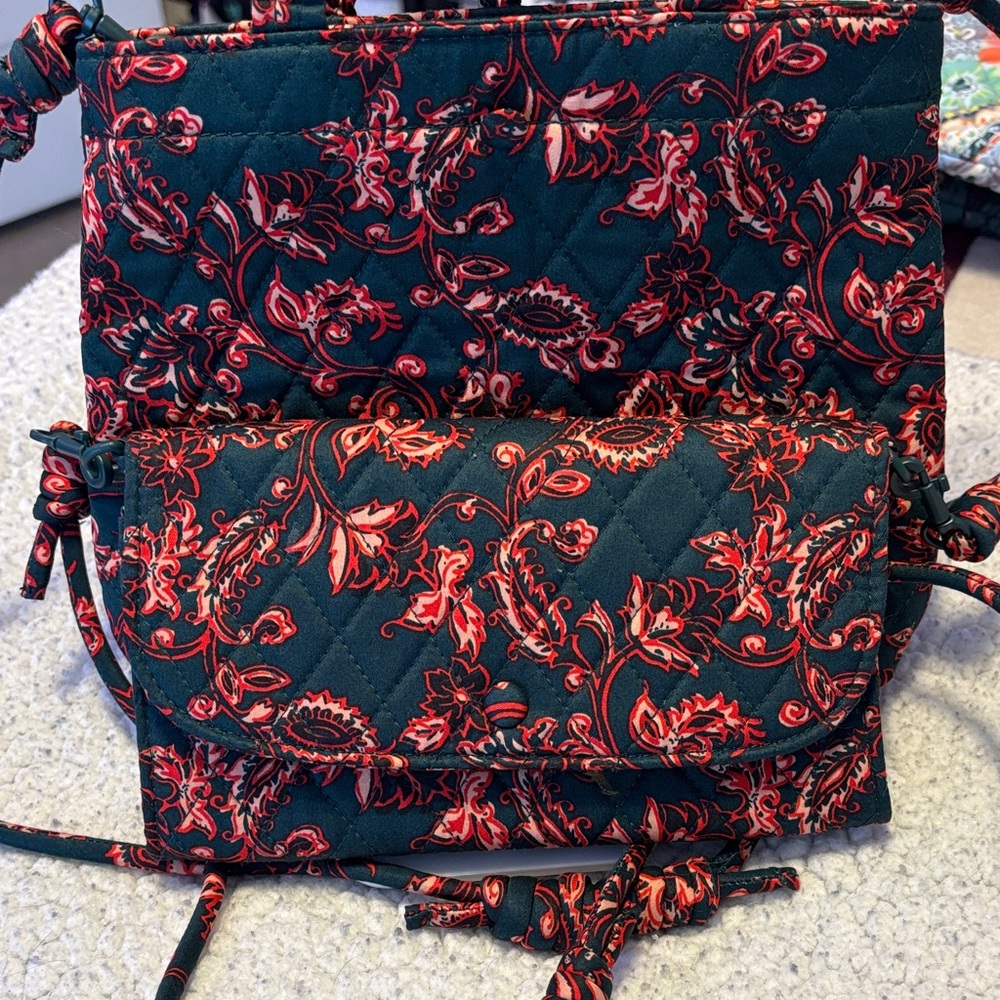 Vera Bradley Floral Quilted Crossbody Bag set